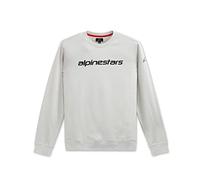 Alpinestars, Linear Crew Fleece, Camisa De Entrenamiento, Negro Plata, XL, Hombre