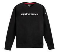 Alpinestars Linear Crew Fleece V3 Sudadera, Negro/Blanco, Extra-Large para Hombre