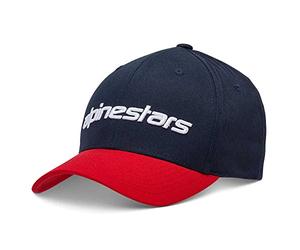 Alpinestars Linear Hat Gorra de béisbol, Navy/Red, S-M Hombres