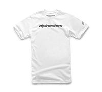 Alpinestars, Linear Wordmark tee, Camisa Manga Corta, Blanco Negro, XXL, Hombre
