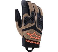 Alpinestars Manti Air Guantes de moto, Caqui/Negro/Naranja, Talla S