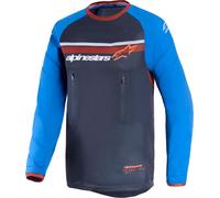 Alpinestars Maxdura Dual Maillot de motocross, gris/azul, Talla 3XL