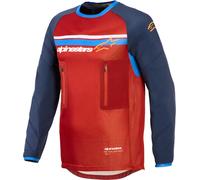 Alpinestars Maxdura Dual Maillot de motocross, rojo-azul, tamaño 2XL para Hombres