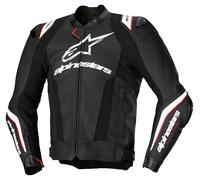Alpinestars Missile Ignition V3 Chaqueta de cuero para moto perforada, Negro/Blanco, Talla 48