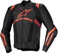 Alpinestars Missile Ignition V3 Chaqueta de cuero para moto perforada, negro/rojo, Talla 48