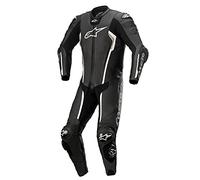 Alpinestars Missile V2 - Mono de piel para moto, 1 pieza, color negro y blanco, 48