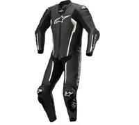 Alpinestars Missile V2 Traje de cuero para motocicleta de una pieza, negro-blanco, tamaño 52 para Hombres