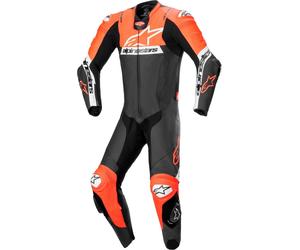 Alpinestars Missile V2 Ward Traje de cuero de moto de una pieza perforado, negro/neón rojo, Talla 52