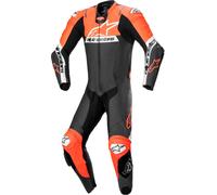 Alpinestars Missile V2 Ward Traje de cuero de moto de una pieza perforado, negro/neón rojo, Talla 54
