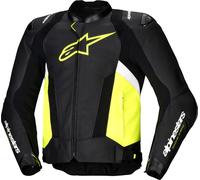 Alpinestars Missile V3 Airflow, chaqueta de cuero 46 male Negro/Amarillo Neón/Blanco