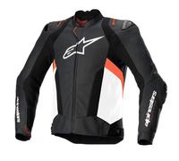 Alpinestars Missile V3 Airflow Cuero Motocicleta Moto Chaqueta Negro Blanco R