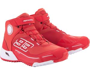 Alpinestars MM93 CR-X Drystar Zapatos de motocicleta, blanco-rojo, tamaño 42 para Hombres