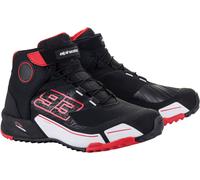 Alpinestars MM93 CR-X Drystar Zapatos de motocicleta, negro/rojo/blanco, Talla 9 (42)