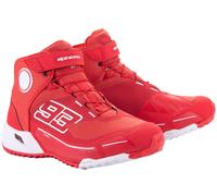 Alpinestars MM93 CR-X Drystar Zapatos de motocicleta, blanco-rojo, tamaño 47 para Hombres