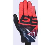 Alpinestars MM93 Reef V2 Guantes de moto, negro-blanco-rojo-azul, tamaño L para Hombres