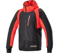 Alpinestars MO.ST.EQ Hybrid Chaqueta textil de motocicleta, negro/rojo, Talla XXL
