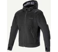 Alpinestars Moflow Air Tech Sudadera con capucha con cremallera para motocicleta, negro, tamaño 4XL para Hombres