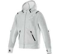 Alpinestars Moflow Air Tech Sudadera con capucha con cremallera para motocicleta, gris, Talla L
