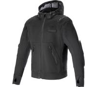 Alpinestars Moflow Air Tech Sudadera con capucha con cremallera para motocicleta, negro, Talla S