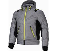 Alpinestars Mohobbs Chaqueta textil de moto impermeable, gris-amarillo, tamaño M para Hombres
