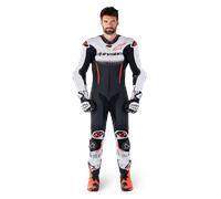 Alpinestars Mono De Cuero 1 Pieza GP-R7 White Black Red Fluo, Talla: 60