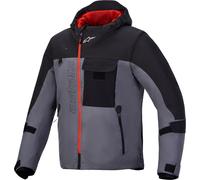 Alpinestars Morfex Parka Chaqueta Textil de Motocicleta Impermeable, negro/gris, Talla M