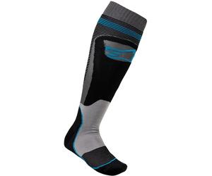 Alpinestars MX Plus-1 Calcetines de Motocross, negro/gris, Talla S