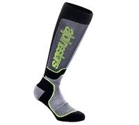 Alpinestars Mx Plus Socks, Black Gray Yellow Fluo, L