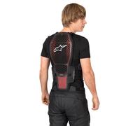 Espaldera Alpinestars Nucleon KR-1 Celli Transparente-Rojo-Negro S Negro