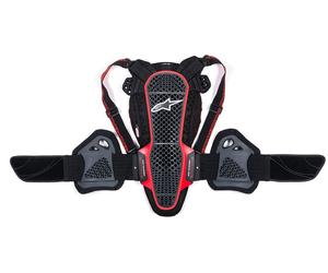 Alpinestars Nucleon KR-3 Protector de espalda, negro/rojo, Talla XS
