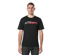 Alpinestars Original Logo tee Camiseta de Manga Corta Cuello Redondo, Negro/Rojo/Blanco, XL para Hombre