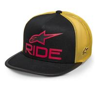 Alpinestars Original Logo Trucker Hat Gorra de béisbol, Negro/Amarillo/Rojo, Talla única para Hombre