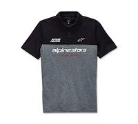 Alpinestars, Paddock Polo, Polo De Media Manga, Brezo Negro/Carbón, XXL, Hombre