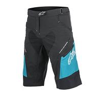 Alpinestars Pantalones Cortos Stella Drop 2 para Hombre, Hombre, Pantalones Cortos, AP30WDROB130, Negro/Océano, 30
