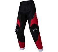Alpinestars Racer Veil Pantalones de motocross para niños, negro-rojo, tamaño XS