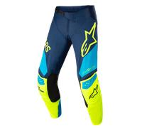 Alpinestars Pantalones Techstar Factory Dark Blue Yellow Fluo Blue Neo, Talla: 30
