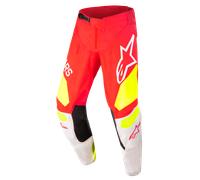 Alpinestars Pantalones Techstar Factory Red Fluo White Yellow Fluo, Talla: 32