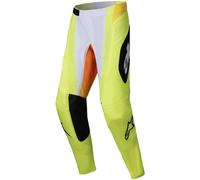 Alpinestars Techstar Melt Pantalones de motocross, negro-amarillo, tamaño 32 para Hombres