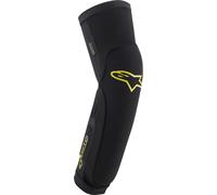 Alpinestars Paragon Plus Protectores de rodilla/Shin, negro-amarillo, tamaño L