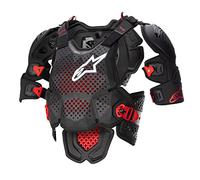 Alpinestars A-10 V2 Protector de pecho, negro-rojo, tamaño XS S para Hombres