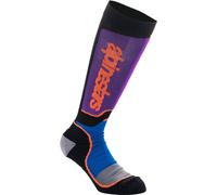Alpinestars Plus Calcetines de motocross juvenil, negro/morado, Talla M/L
