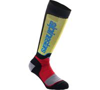 Alpinestars Plus Calcetines de motocross juvenil, negro/rojo/amarillo, Talla M/L