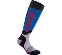 Alpinestars Plus Calcetines de motocross, negro/rojo/azul, Talla S