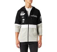 Alpinestars, Position Zip Hoodie - Sudadera con Cremallera y Capucha, Color Negro y Plateado, XXL, para Hombre
