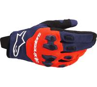 Alpinestars Pro-Dura Guantes de motocross, Azul/Naranja, Talla S