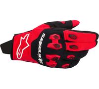 Alpinestars Pro-Dura Guantes de motocross, negro-rojo, tamaño S para Hombres
