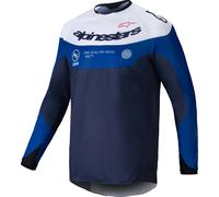 Alpinestars Pro-Dura Maillot de motocross, blanco-azul, tamaño 2XL para Hombres
