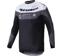 Alpinestars Pro-Dura Maillot de motocross, Negro/Gris/Blanco, Talla L