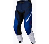 Alpinestars Pro-Dura Pantalones de motocross, blanco-azul, tamaño 32 para Hombres