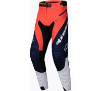 Alpinestars Pro-Dura Pantalones de motocross, Naranja/blanco/azul, Talla 34